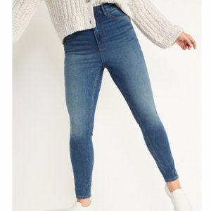 Old Navy Higher High-Waisted Rockstar Built in Sculpt Super Skinny Jeans